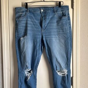 American Eagle Women's Distressed Blue Jeans Size 20 Reg